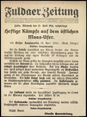 Ausgabe vom Mittwoch, den 12. April 1916.