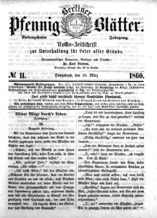No. 11, Sonnabend, den 10. März