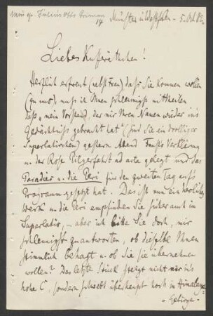 Brief an Antonie Speyer : 05.10.1882