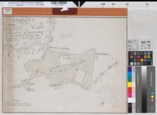 Hesseln (Halle) Vermessung der Fennheide 1773 o.M. 41,5 x 54 kol. Zeichnung M. Chr. L. Reinhold Spez.Verz. Markenkarten X Nr. 54