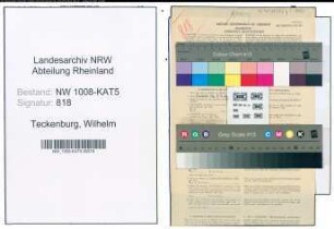 Entnazifizierung Wilhelm Teckenburg , geb. 29.06.1914 (Tierarzt)
