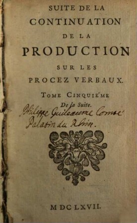 Recueil Des Defenses De Mr. Fouquet. [10] = Tome 5 de la suite, Suite De La Continuation De La Production ...
