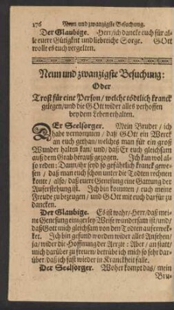 Neun und zwanzigste Besuchung: