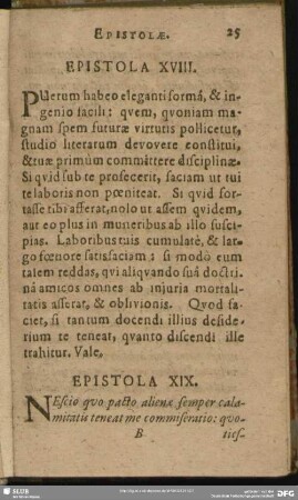 Epistola XVIII.
