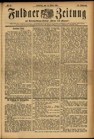 Ausgabe vom Samstag, den 16. März 1895.