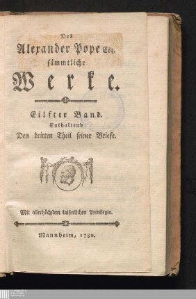 Eilfter Band: Enthaltend Den dritten Theil seiner Briefe