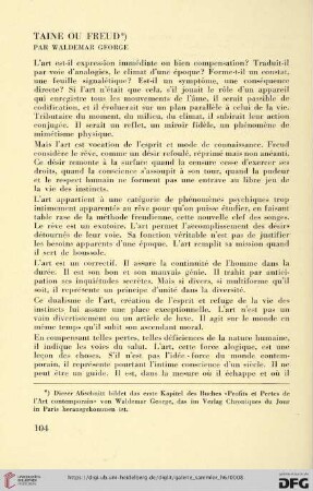 1: Taine ou Freud
