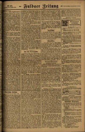 Zweite Ausgabe vom Samstag, den 23. August 1919.