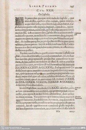 CAP. XXII. De Castellis.
