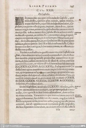 CAP. XXII. De Castellis.