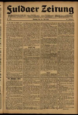 Ausgabe vom Montag, den 28. Juli 1913.