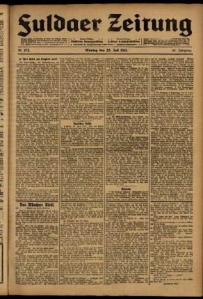 Ausgabe vom Montag, den 28. Juli 1913.