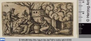 Dezember. Schweineschlachten
