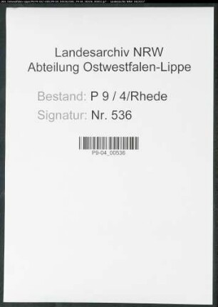 Namensverzeichnis Rhede, Sterbefälle