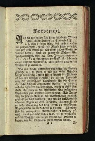 Vorbericht