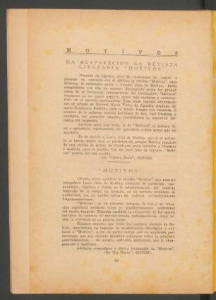 Ha reaparecido la revista literaria "Motivos"