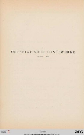 X. Ostasiatische Kunstwerke (Nr. 414-455)