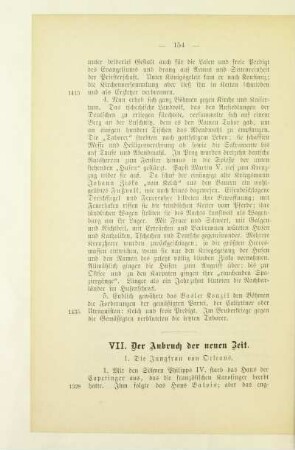 VII. Der Anbruch der neuen Zeit