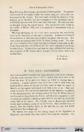 Egypt Exploration Fund : the Sinai expedition