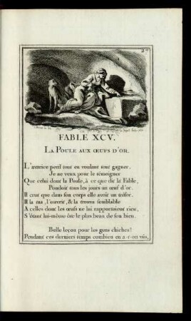 Fable XCV. La Poule Aux Œufs D'Or.