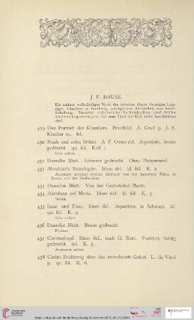 J. F. Bause (Nr. 429 - 664)