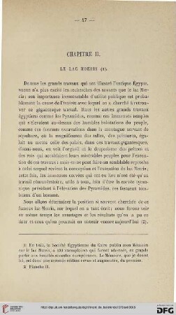 Chapitre II: Le lac Moeris