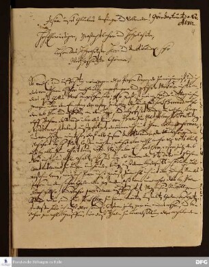 Brief von Heinrich Rincke an August Hermann Francke.
