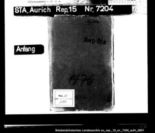 Untersuchungen und Vorarbeiten für eine Chaussee von Leer nach Papenburg