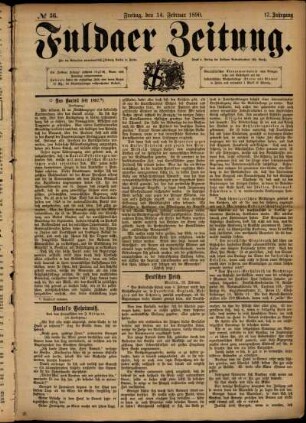 Ausgabe vom Freitag, den 14. Februar 1890.