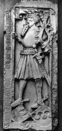 Grabplatte des Oswald von Wolkenstein : Grabplatte des Oswald von Wolkenstein (1408). Brixen, Dom, Sommersakristei