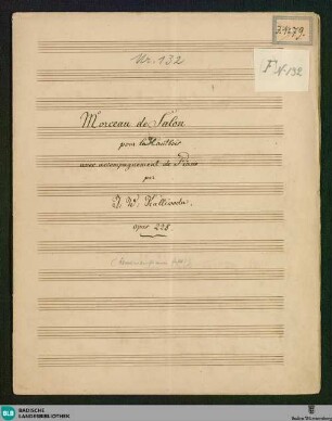 Morçeau de Salon - JWK Mus.Ms. 132 : ob, pf; g; op. 228, StrK 228