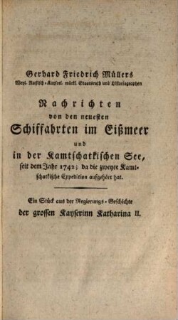 Neueste nordische Beyträge zur physikalischen und geographischen Erd- und Völkerbeschreibung, Naturgeschichte und Oekonomie. 1. 1793