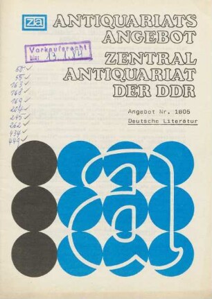 Nr. 1805: Deutsche Literatur