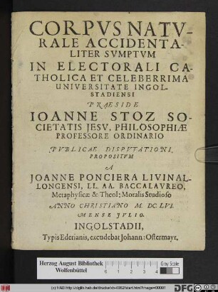 Corpus Naturale Accidentaliter Sumptum