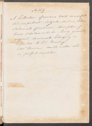 "A collection of various tracts on useful and important subjects, such as, letters, statements of revenue, description of roads and distances etc, being generally original documents belonging or imported to Col. Murray"