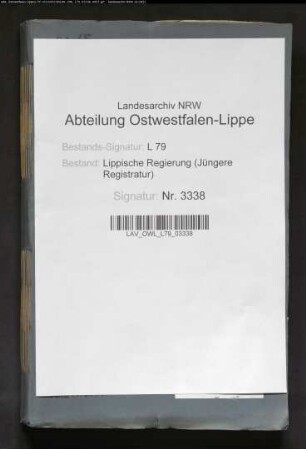 Kommunalwegebau im Amt Horn - Generalia -, Band 9