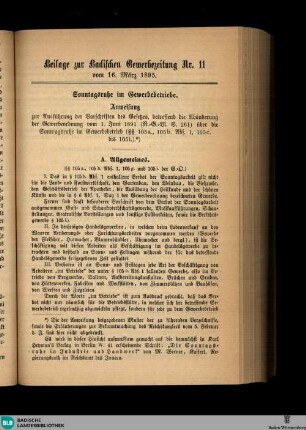 Badische Gewerbezeitung : Organ d. Handelskammer, Beilage zur Badischen Gewerbezeitung