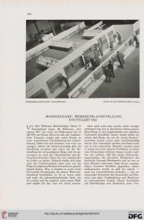 "Wohnbedarf" Werkbund-Ausstellung Stuttgart 1932