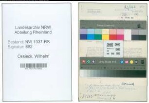 Entnazifizierung Wilhelm Ossieck , geb. 09.02.1897 (Schulrektor)