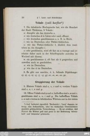 Gruppierung der Vokale