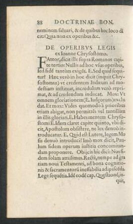 De Operibus Legis ex Ioanne Chrysostomo.