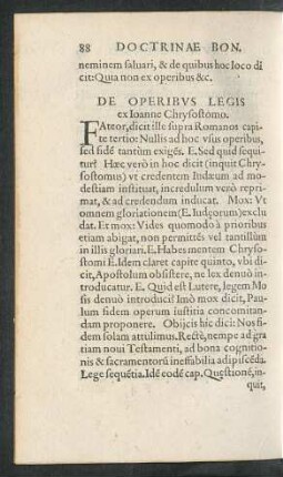 De Operibus Legis ex Ioanne Chrysostomo.