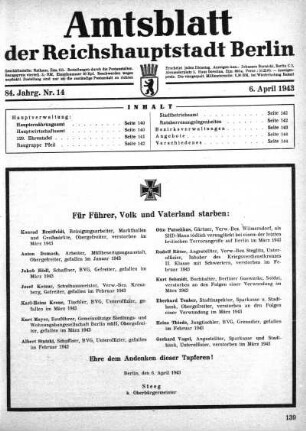 1943,14: Nr. 14, 6. April 1943