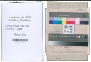 Entnazifizierung Otto Meng , geb. 27.12.1895 (Elektrotechniker)