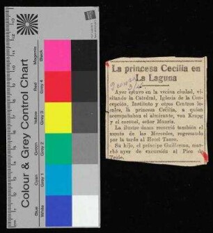 La princesa Cecilia en La Laguna