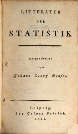 Litteratur der Statistik