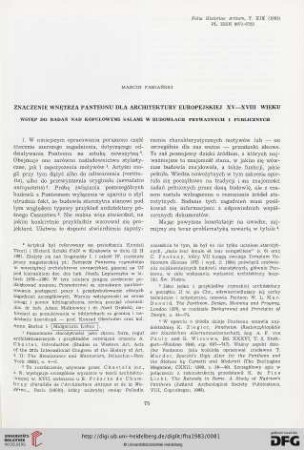 19: Znaczenie wnętrza Panteonu dla architectury europejskiej XV-XVIII wieku : wstęp do badań nad kopułowymi salami w budowlach prywatnych i publicznych