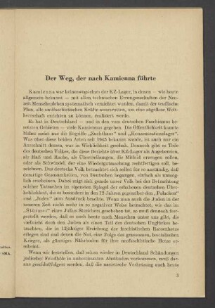 Der Weg, der nach Kamienna führte