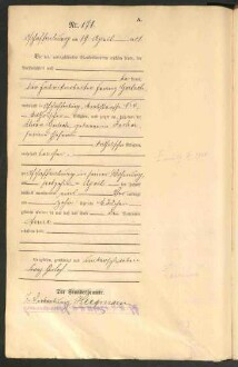 Standesamtsbuch der Stadt Aschaffenburg: Geburten 365/1900 - 184/1901