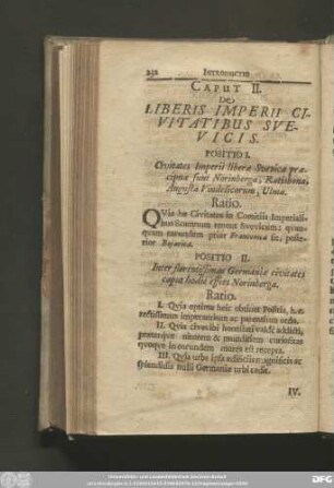 Caput II. De Liberis Imperii Civitatibus Svevicis.